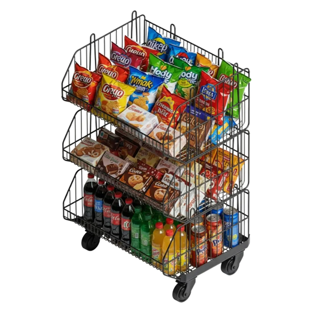 3-Tier Impulse Basket trolley precision sheet metal fabrication - View 3