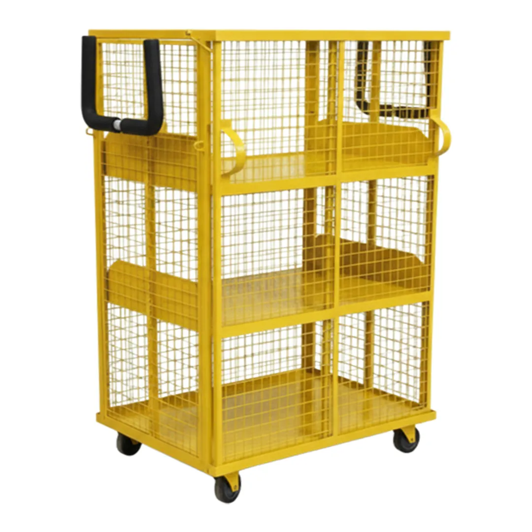 Caged Pick and Stow Cart - Custom precision sheet metal product