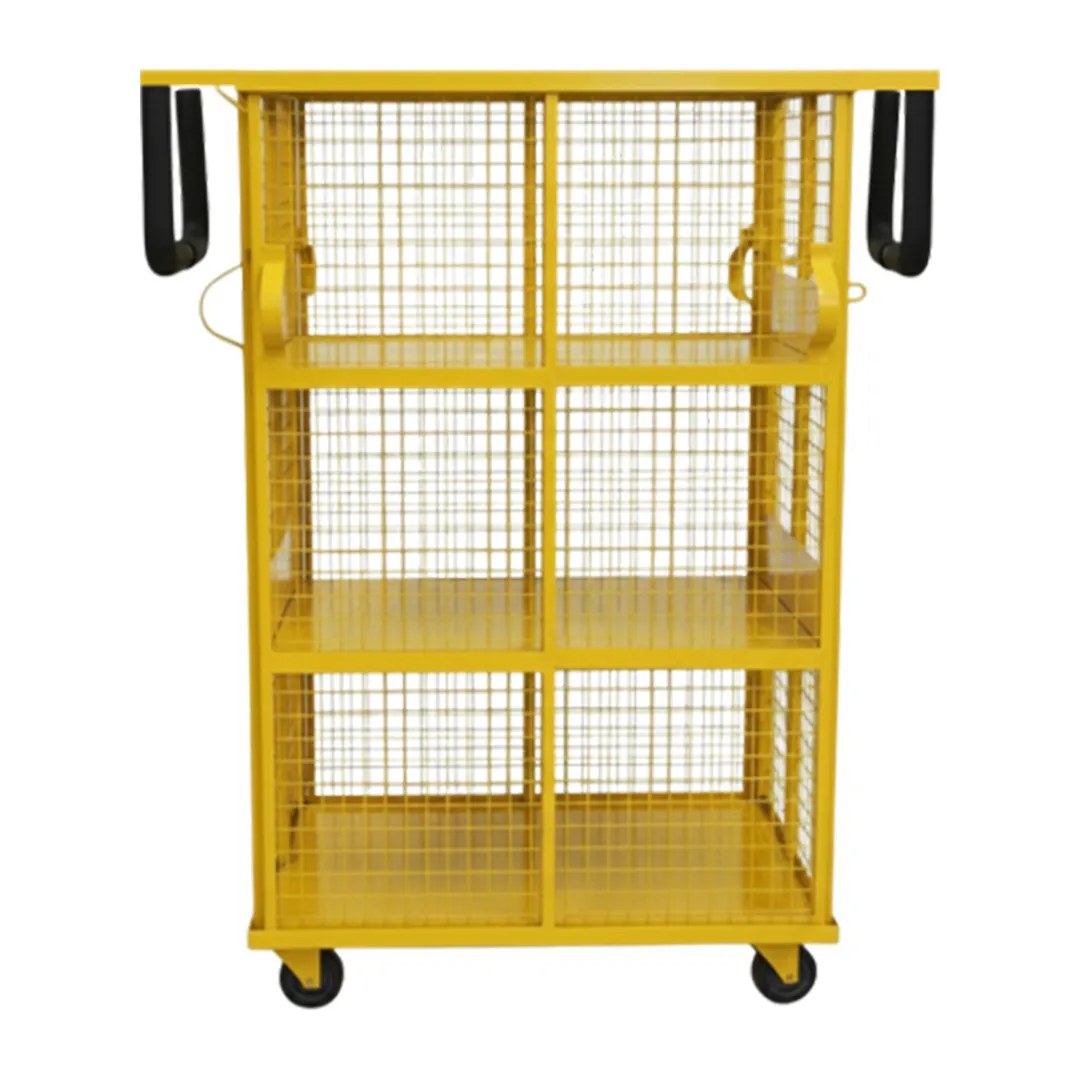 Caged Pick and Stow Cart precision sheet metal fabrication - View 2