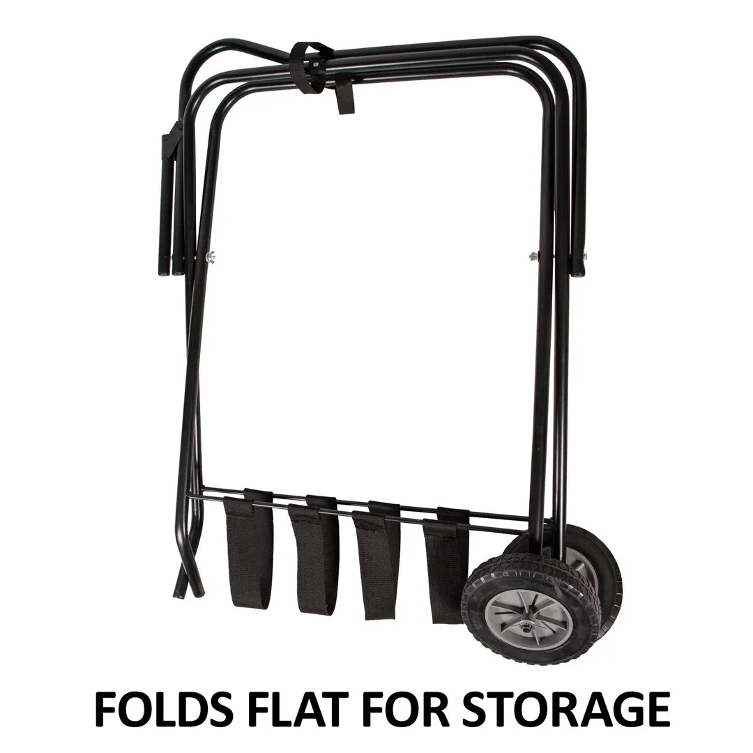 Folding Saddle Rack on Wheels - Custom precision sheet metal product