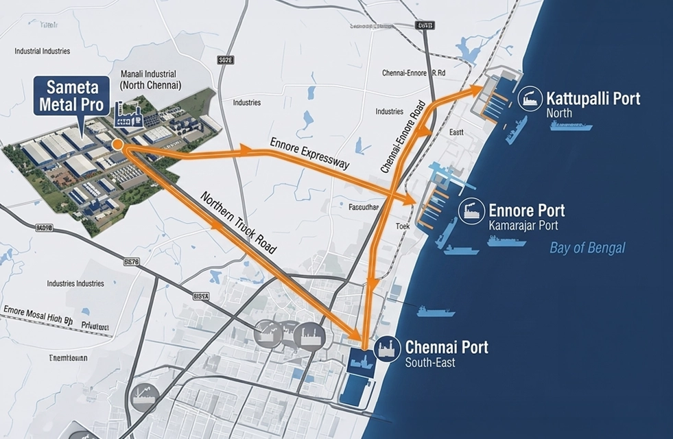 Chennai Port Map