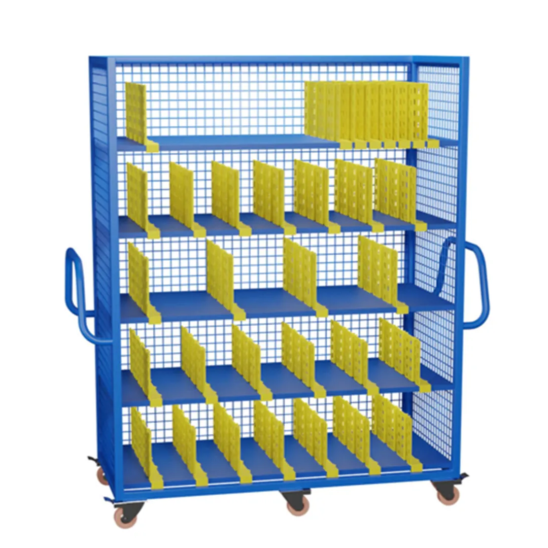 Multi-Compartment Mesh Divider Cart - Custom precision sheet metal product