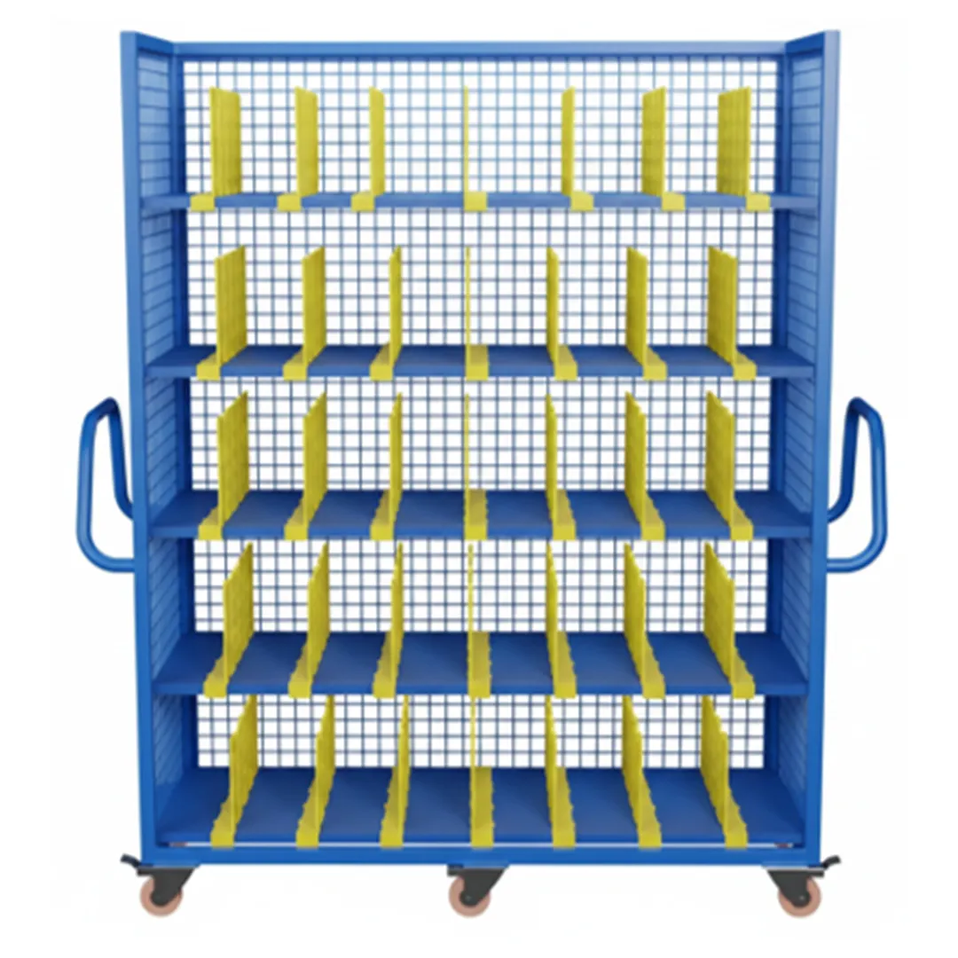 Multi-Compartment Mesh Divider Cart precision sheet metal fabrication - View 2