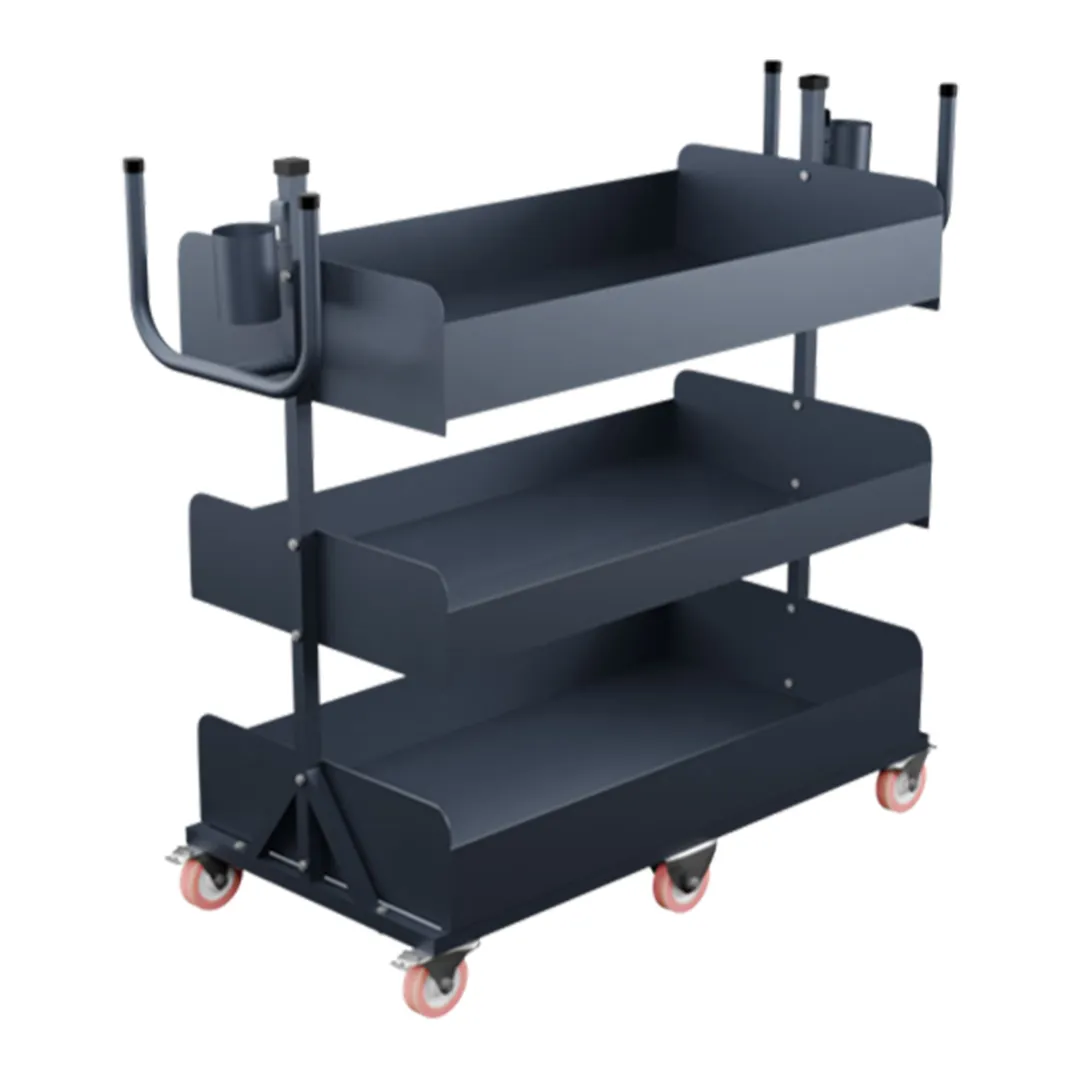 Three-Tier Open Pick and Stow Cart - Custom precision sheet metal product