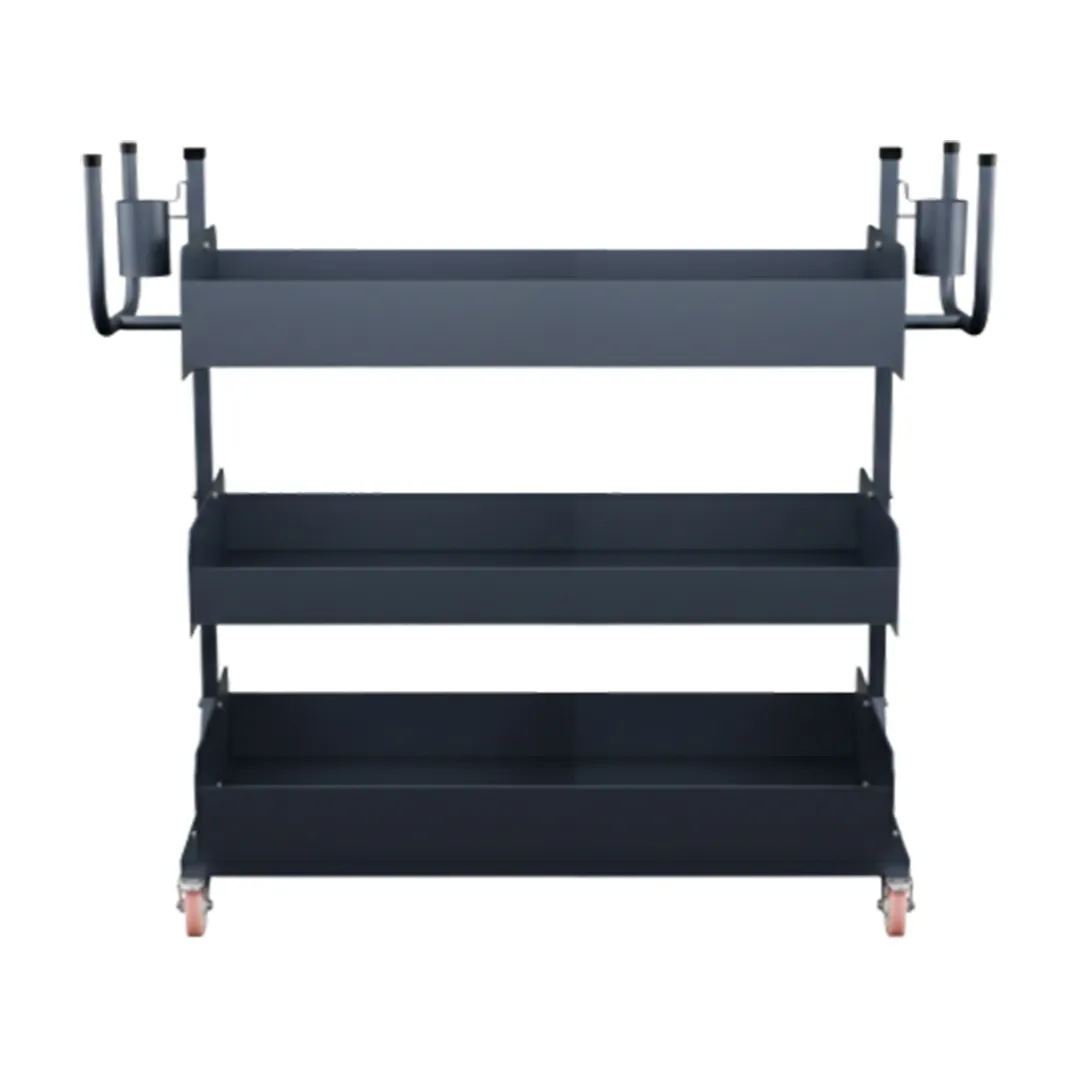 Three-Tier Open Pick and Stow Cart precision sheet metal fabrication - View 2