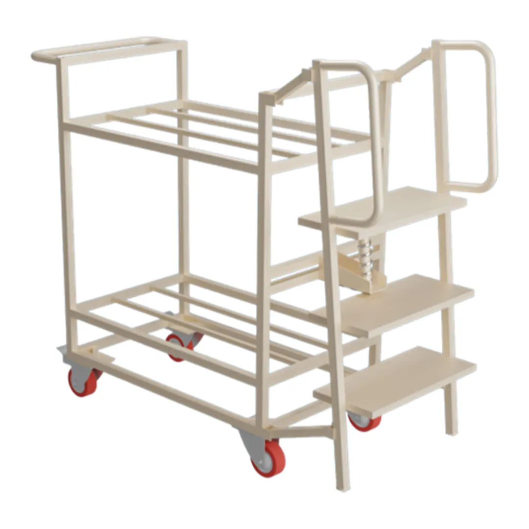 Spring loaded pick and stow cart - Custom precision sheet metal product