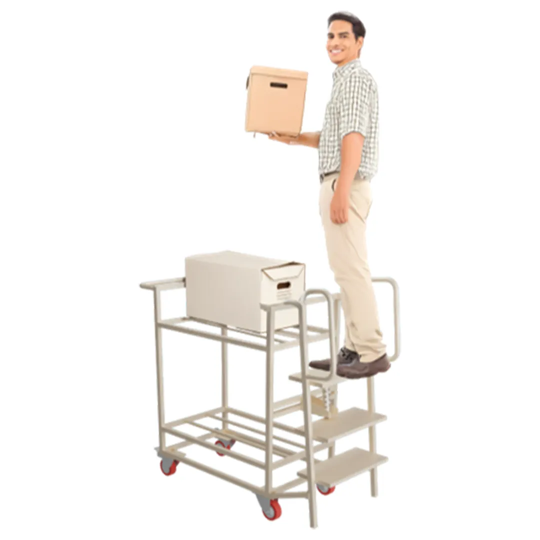 Spring loaded pick and stow cart precision sheet metal fabrication - View 3