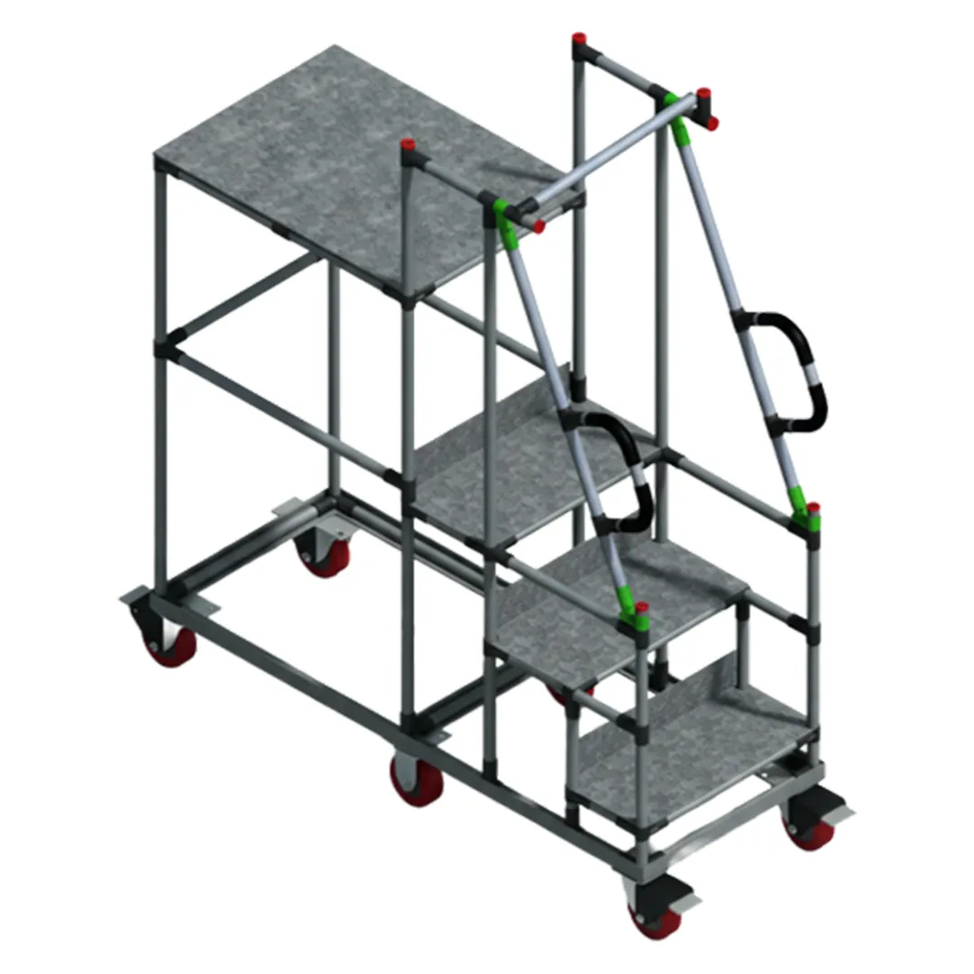Step Platform Cart - Custom precision sheet metal product