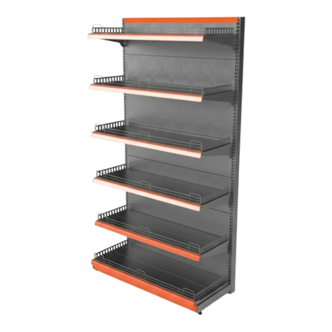 Supermarket L-Type Wall Clamped Gondolas /Racks/Display Fixtures precision sheet metal fabrication - View 2