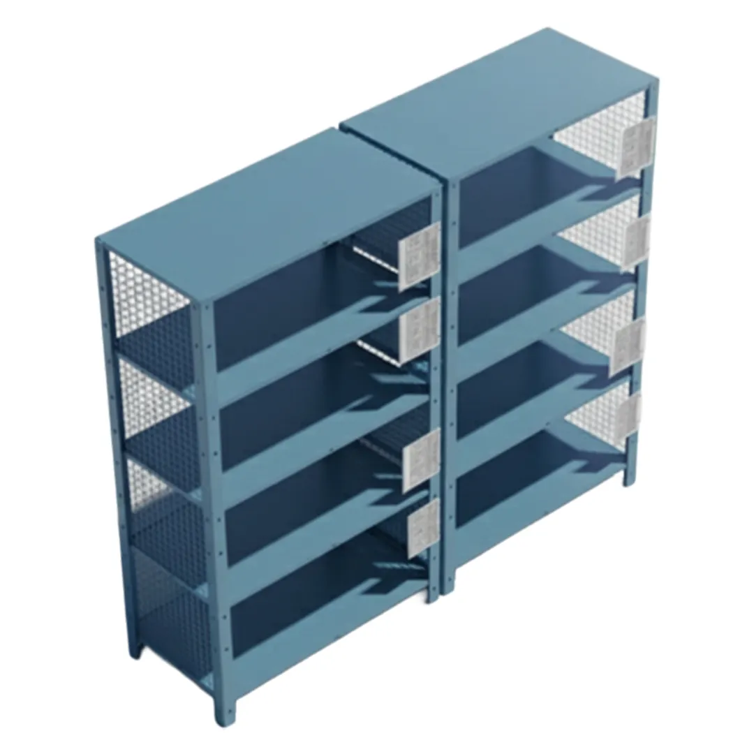 Warehouse Storage Rack with 3-Side Mesh Protection - Custom precision sheet metal product