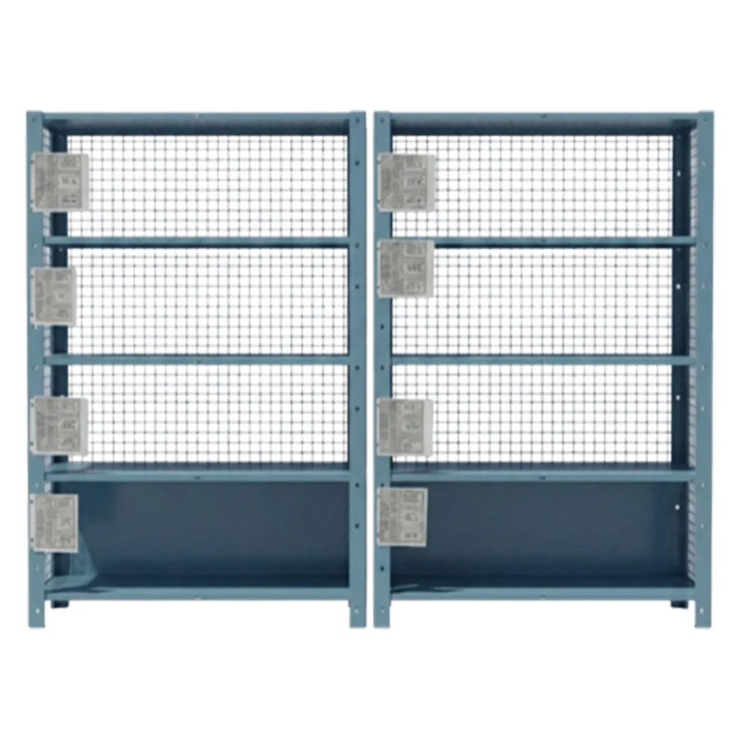 Warehouse Storage Rack with 3-Side Mesh Protection precision sheet metal fabrication - View 2